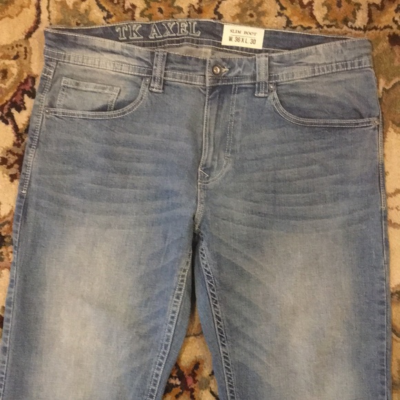 T.K. Axel Stretch Slim Boot Cut Jeans size W36 X L30 - Picture 10 of 14